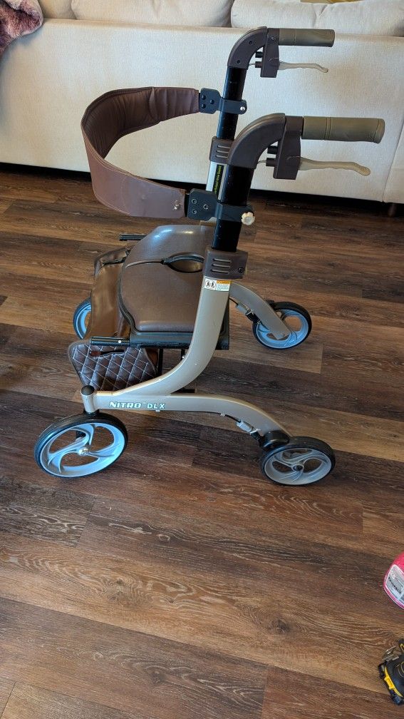 Rollator - Drive Medical Nitro DLX Rollator, Firm Foam Seat