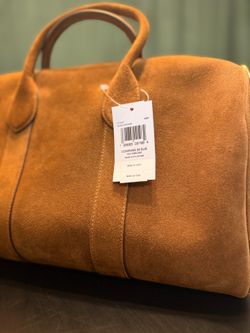 Coach Compass 35 — Warm Honey Brown Suede | BRAND NEW