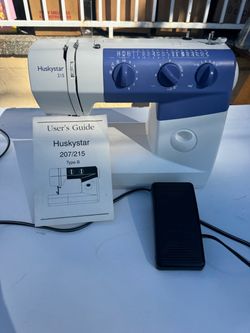 Huskystar 215 Electric Sewing Machine Portable Free Arm Quilting Foot Pedal