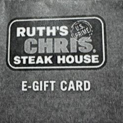 $75 Ruths Chris Gift Card For $30