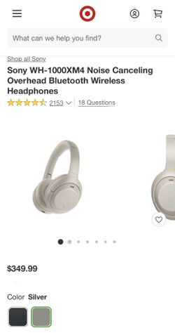 Sony WH-1000XM4 Noise Canceling Overhead Bluetooth Wireless Headphones