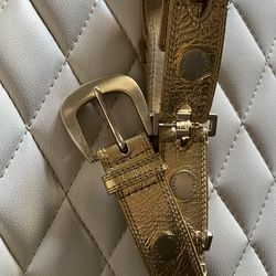 Gold metallic Micheal Kors Studded Belt Size M