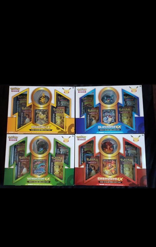 Pokémon Generations collection boxes set of 4