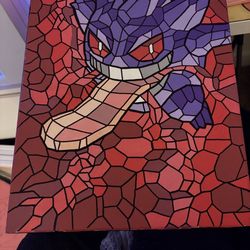 Gengar Stained Glass Painting