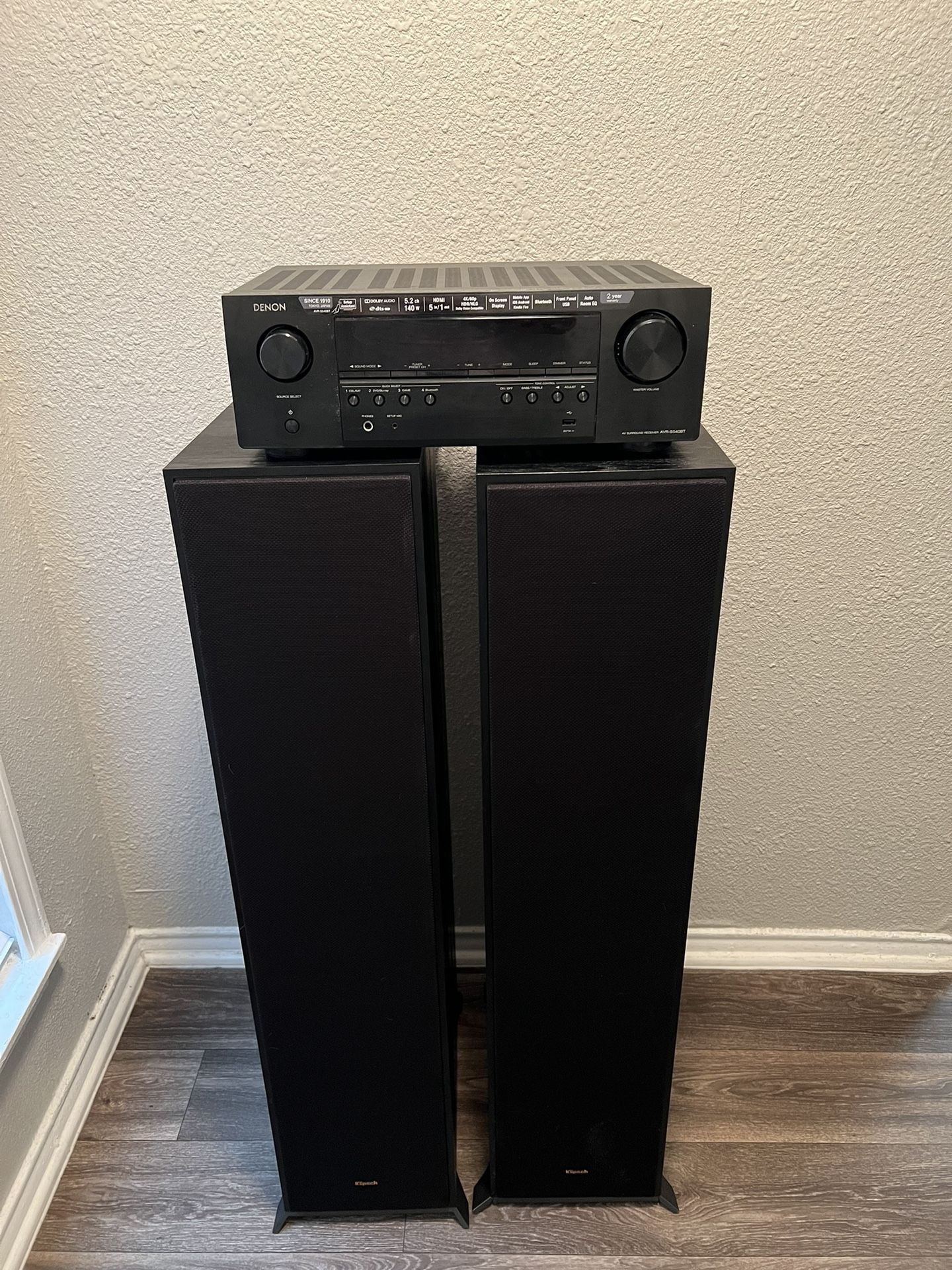 Klipsch Tower Speakers And 5.2 Ch Denon Receiver for Sale in San