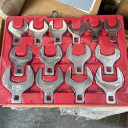 14 Pcs Handyman 1/2 in. Drive SAE Jumbo Crowfoot Wrench Set Hand Air Tools 
