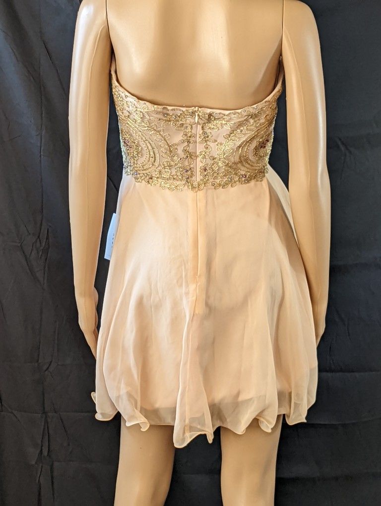  Champagne Short Dress