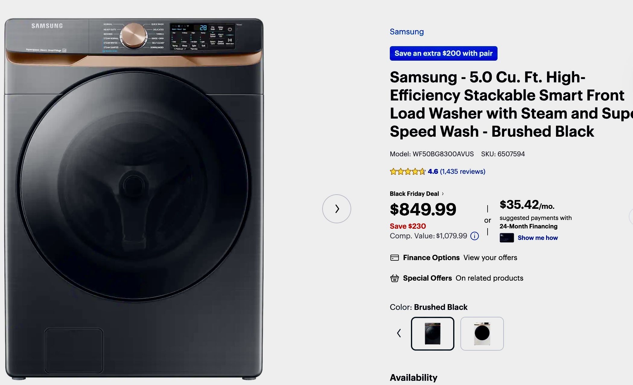 Brand new OOB Electric Samsung Dryer