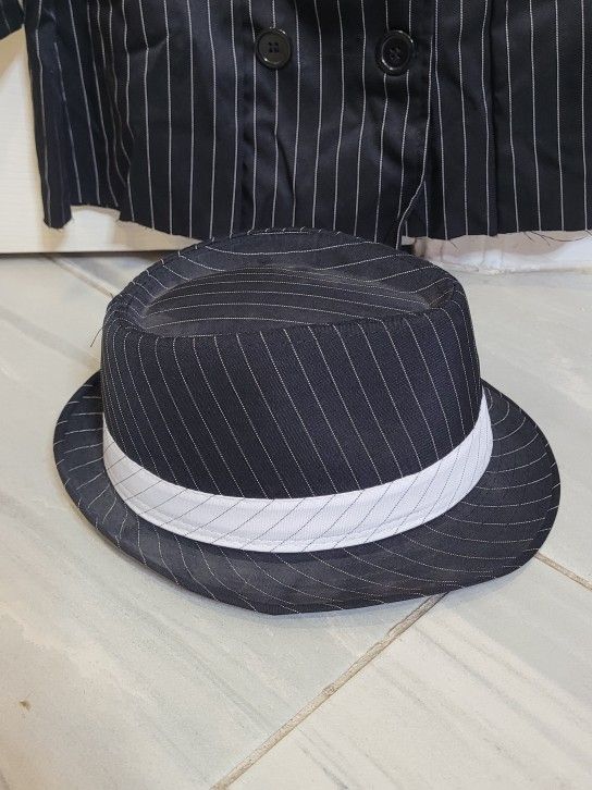 2 Pc Womens Gangster Halloween Costume