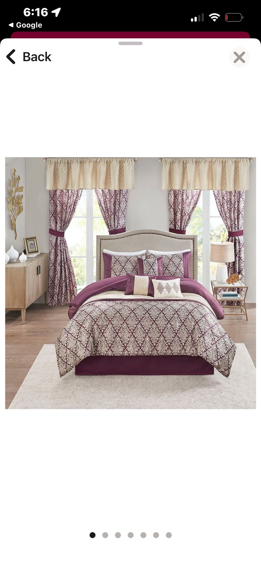 Madison Park Purple and Cream Comforter Set