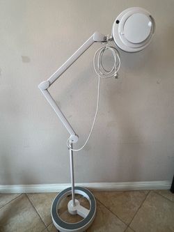 Brightech LightView Pro Dimmable LED Magnifying Floor Lamp - White (LTVPRB-W)