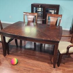 Dining table and China cabinet