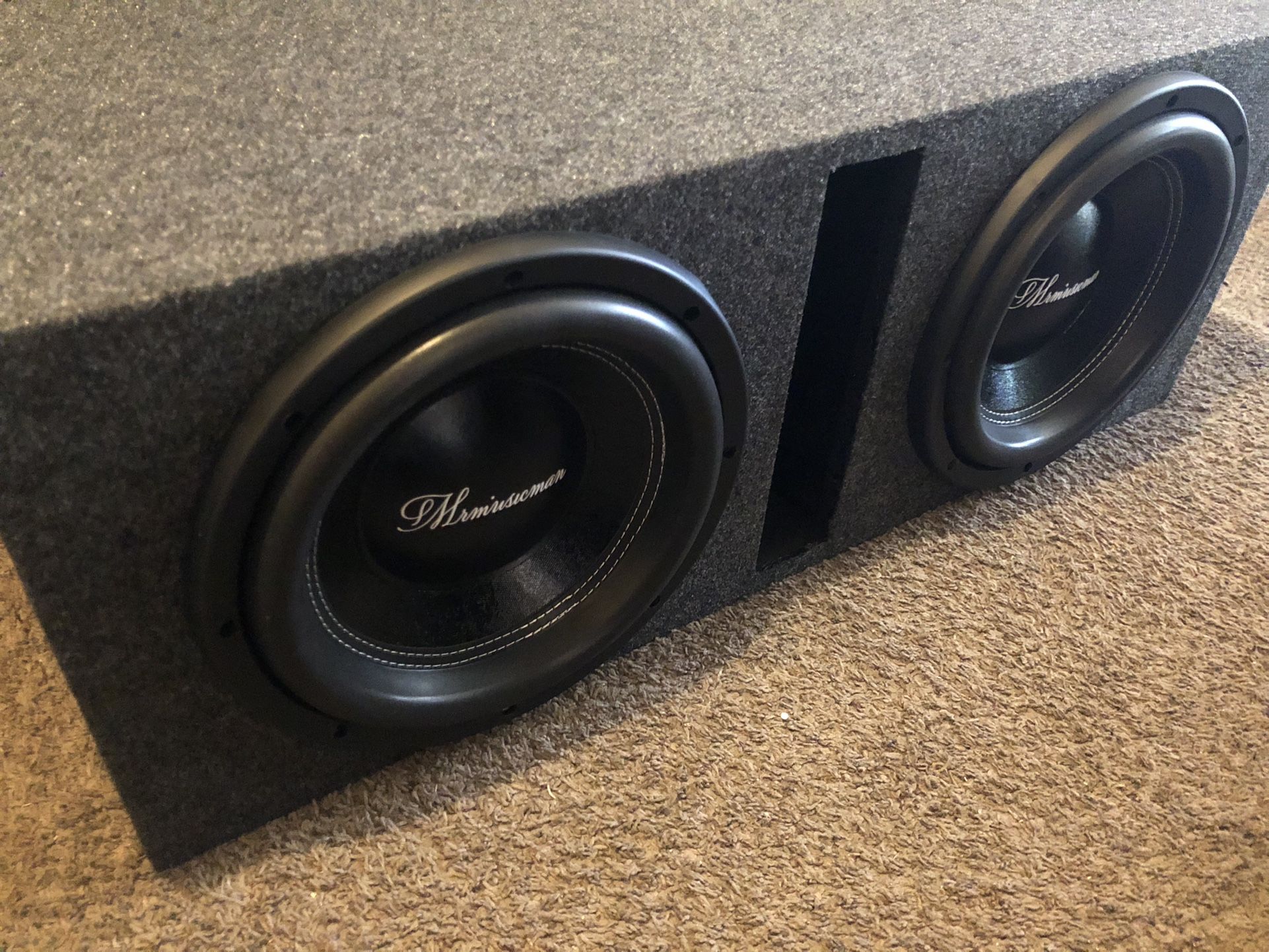 Mrmusicman 12 inch Subwoofers In Slot Vented Box - $399
