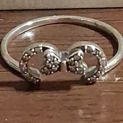Pandora Disney Authentic Brand New Sterling Silver Minnie Silhouette Ring Size 8