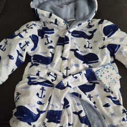 One Size Infant Robe New With Tag