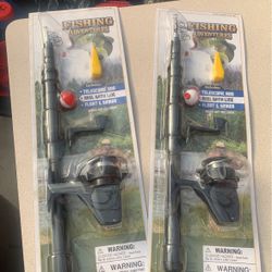 Pair Of Kids Fishing Adventures Telescopic Fishing Poles Rods Brand new 