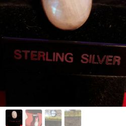 4 Sterling Silver Rings, Moon Ring And 3 Stackable 