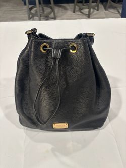 Michael Kors Black Leather Bucket Bag