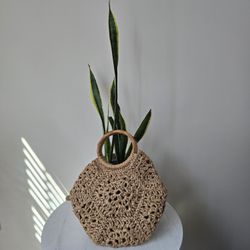 $45ea Handcrafted Raffia Bag