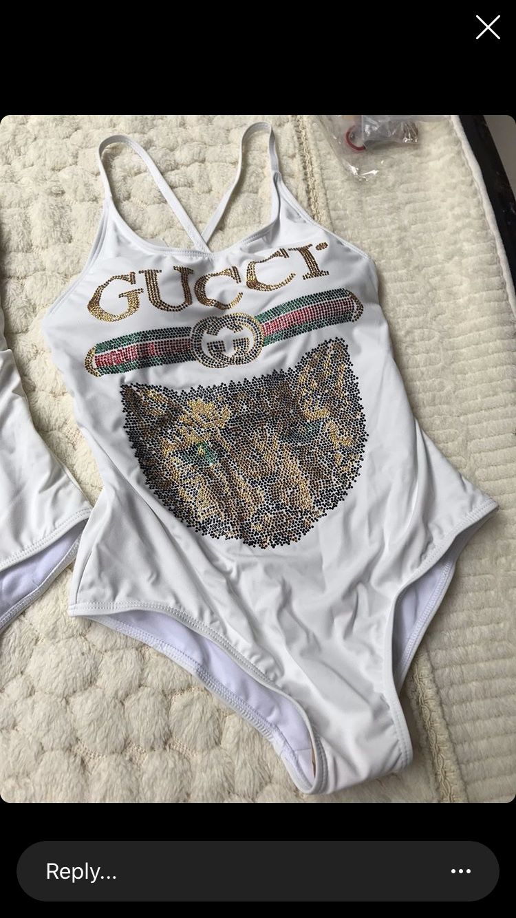 Gucci bling bling crystals swimsuit size small. New with tags!