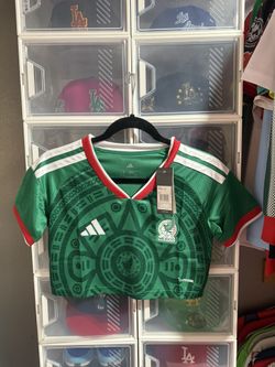 México World Cup Mundial Women Mujer Crop Jersey Home Green Verde Blusa
