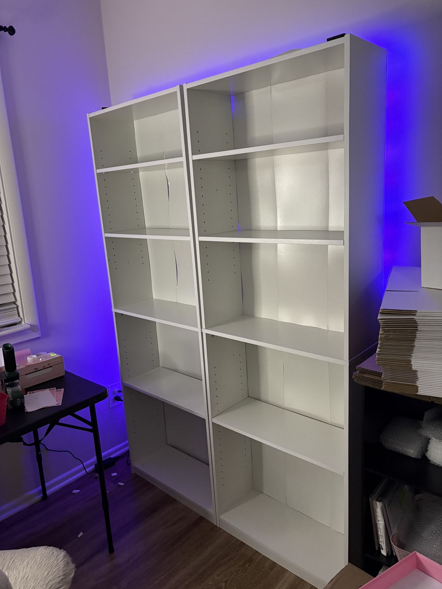 Two 5-shelf Bookcase /organizers