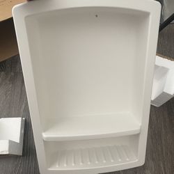 Swan Recessed Solid Surface Soap Dish in White