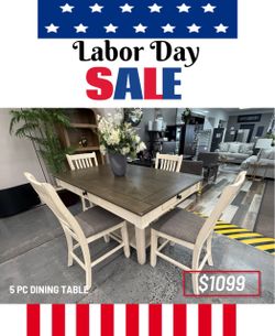 5 PC DINING TABLE
