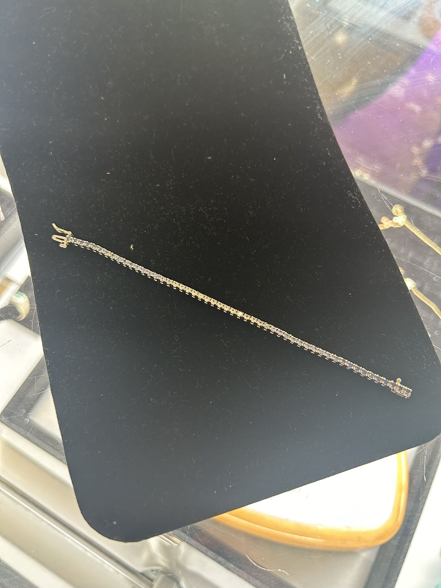 14kt White Gold 2 CT Sapphire Tennis Bracelet