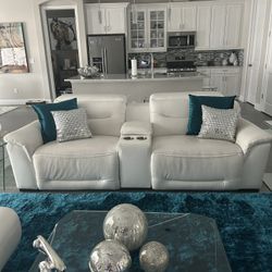 White Leather Sofa