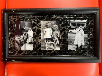 Vintage Halloween Triple Photo Frame