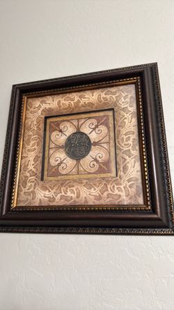 Brown and ivory piece of art - wall hanging