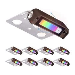 LEONLITE 28Pack Premium Series RGB 4 Inch 1W LED Retaining Wall Lights Swivel, Color Changing Hardscape Lighting Low Voltage, 12V-24V AC/DC LED Landsc