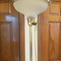 Floor Lamp..Glass Shade  3- way