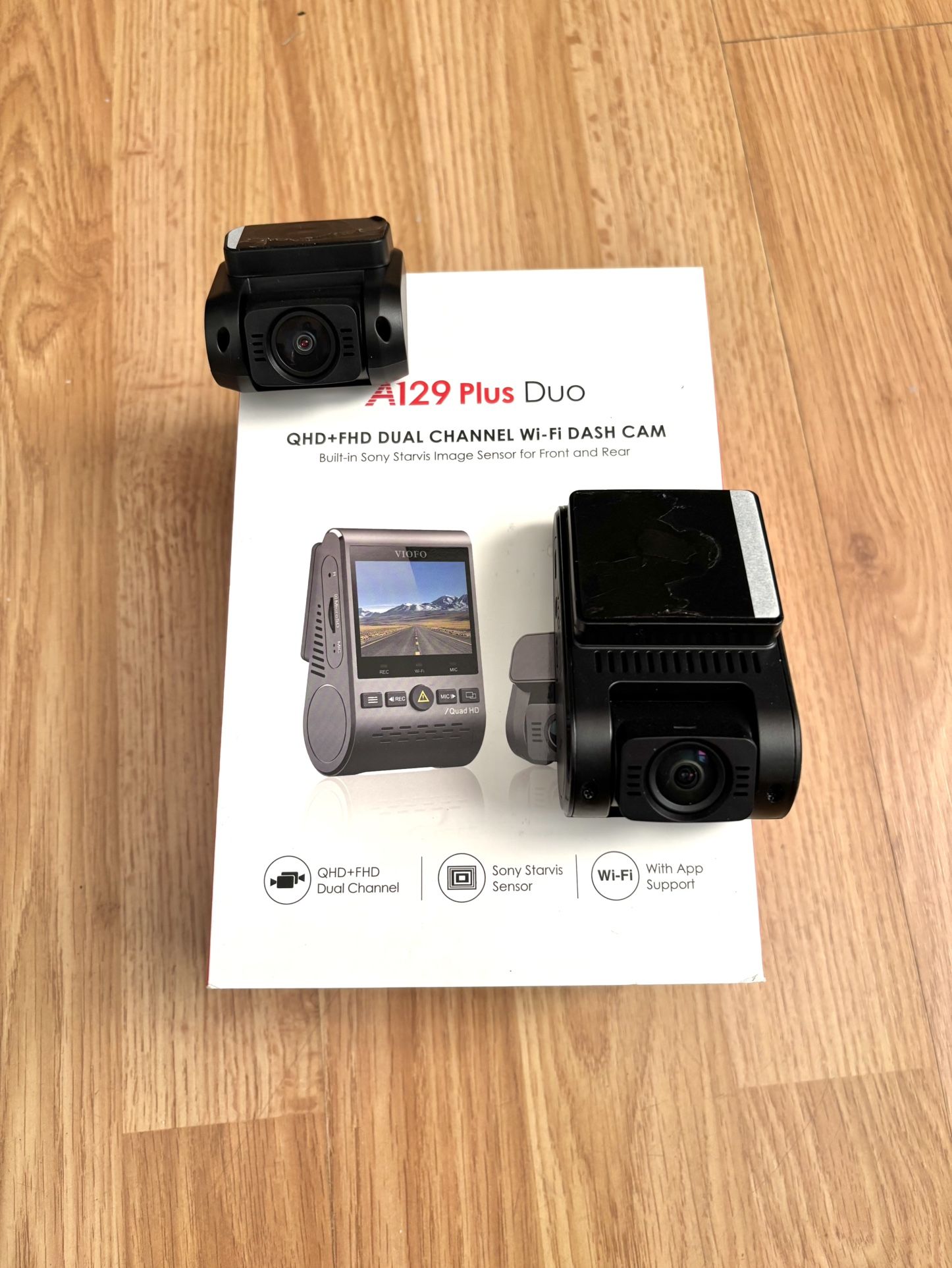 Viofo A129 Plus Duo 1440p 60fps Front/1080p 30fps Rear Dashcam
