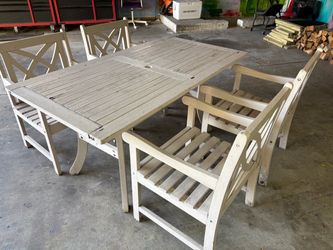 Patio table with chairs