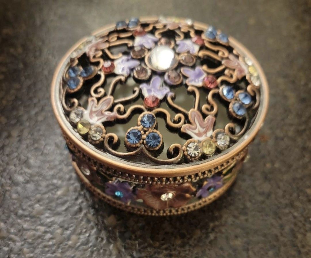 Beautiful Circular Jewelry or Storage Box