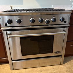 Used 2002 Propane Stainless Steel 36” DCS Stove