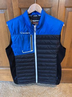 Sunice Vest Mens Medium Spanish Bay Blue Full Zip - Looks New!