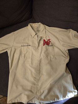 Button up Men's Simpsons Duff Shirt