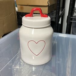 New 2021 Rae Dunn Baby Red Heart Canister