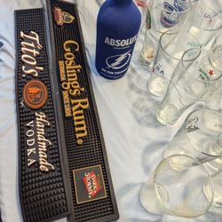 Bar Supplies, Glasses And Mats Shot Glasses