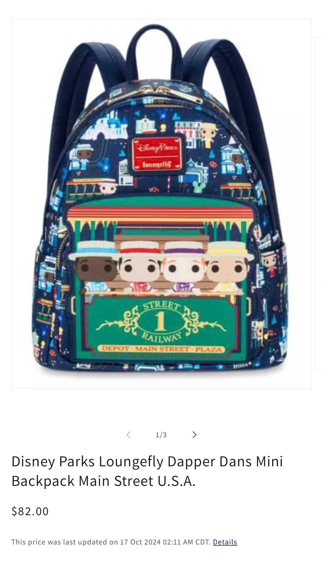 Disney Parks Loungefly Dapper Dans Mini Backpack Main Street