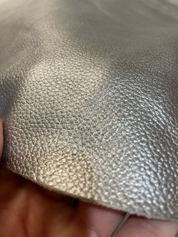Gorgeous Metallic Silver Leather Hide / Piece