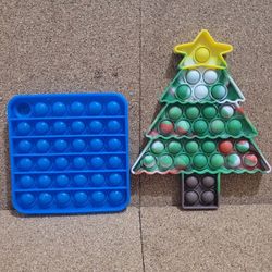 Christmas Fidget Pop Sensory Toys - Tree And Bubble Popper Sensory Fidget Toy.
