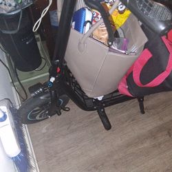 Electric Scooter With Dog Basket Stand Up Or Sit Down