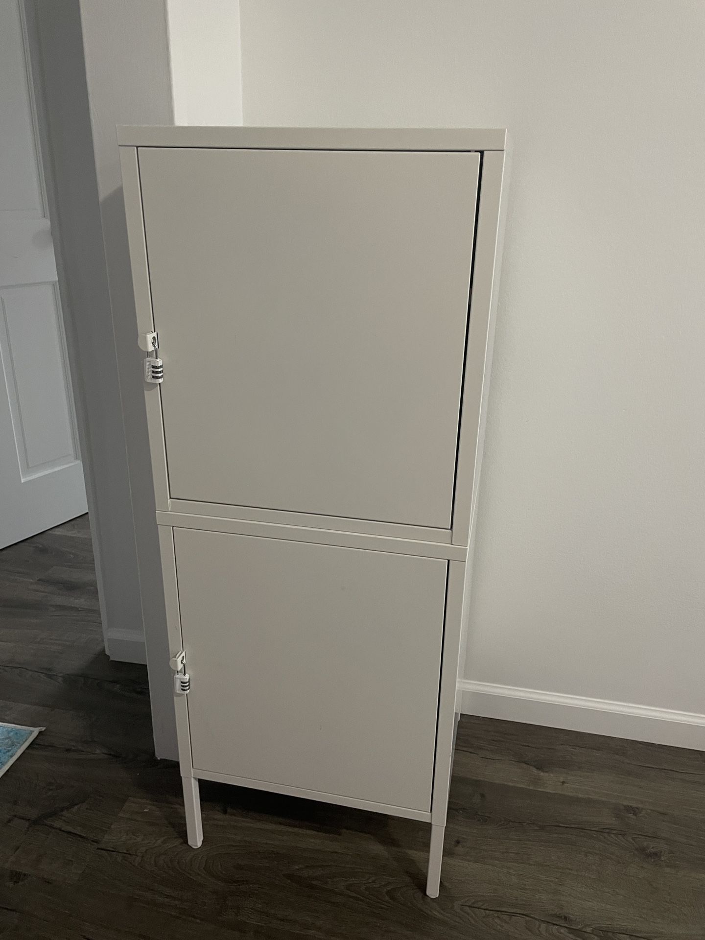 HÄLLAN storage combination with doors, white, 45x47x142