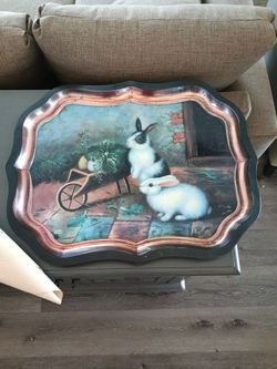 Vintage rabbit tray