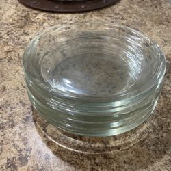 CLEARANCE !!BEAUTIFUL Heavy Weight-Beveled- Edged Crystal 8” Round Plates- Set Of 6!  