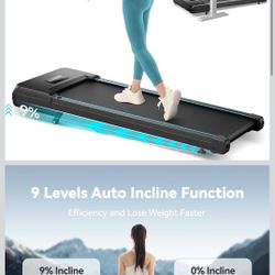 Walking Pad with Auto Incline, Under Desk Folding Treadmill with Remote Control and LED Display for Home Office, 3HP Portable Walking Jogging Running 